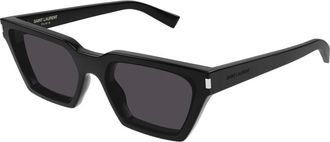Saint Laurent Calista Zonnebril - Dames - Zonnebrillen - Zwart - 57 MM - Accessoires