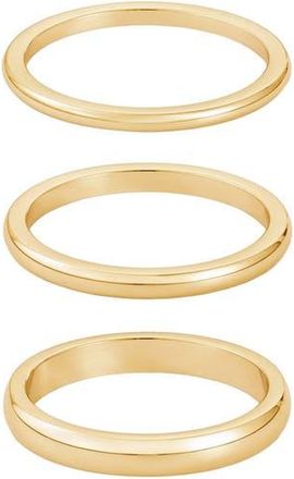 Adornia Set of 3 Stackable Band Rings in Gold at Nordstrom Rack, Size 8