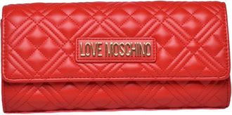 Love Moschino Red Polyurethane Quilted Baguette