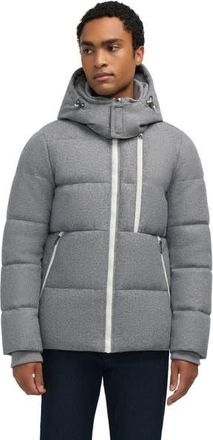 Pajar Kepler Wool-Like Puffer with Removable Hood in Light Charcoal at Nordstrom, Size X-Large
