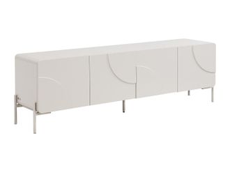 Vente-Unique Mueble TV con 4 puertas en MDF - Beige - ZELINARO