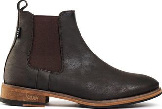 V.Gan Mens Vegan Cardamom Chelsea Boots - Brown - Size UK 8