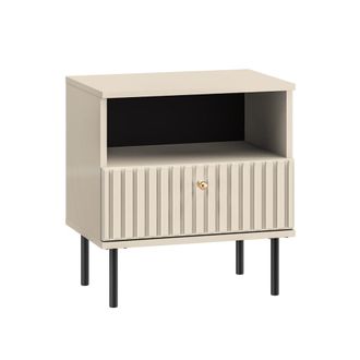 Petits Meubles Mesita de noche 1 caj&oacute;n cachemira melamina beige