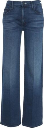 Mother Mid-Rise Five-Pocket Jeans With Slight Flare Hem