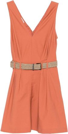 Brunello Cucinelli Belted Pleated Mini Dress