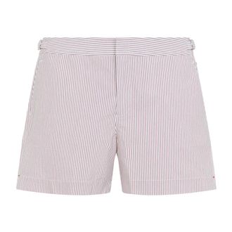 Orlebar Brown Beachwear, male, Multicolor, Size: W32 Setter Seersucker Swim Shorts