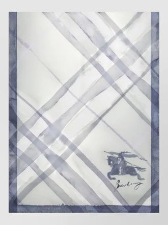 Burberry lightweight soft texture signature logo scarf