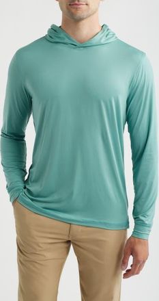 Johnnie-O Talon PREP-FORMANCE Long Sleeve Hooded T-Shirt in Sublime at Nordstrom, Size Xx-Large