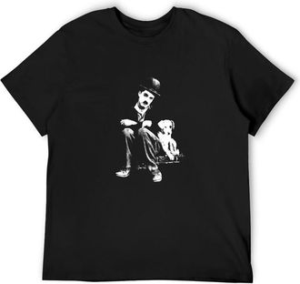 Schade Jewellery Charlie Chaplin Actor Funny Movie T-Shirt Adult Men Tee Gift Size XL Black