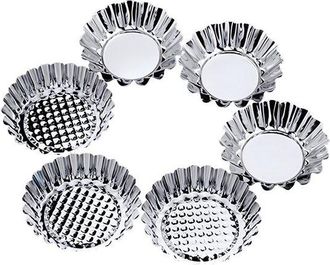 OEM Juego De 12 Moldes De Acero Inoxidable Para Tartas/pasteles - Medianos + Grandes