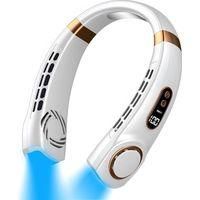 OEM Ventilador De Cuello Led Port&aacute;til, 5 Velocidades Ajustables, Recargable Por Usb, Para Mujeres, Camping, Viajes, Uso Al Aire Libre, Blanco
