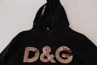 Dolce & Gabbana DG Sequined Hooded Pullover Womens Sweater (Pre-Owned)