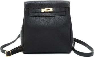 Herm&egrave;s 2000s PM Kelly Ado leather lock backpack - women - Calf Leather - One Size - Black