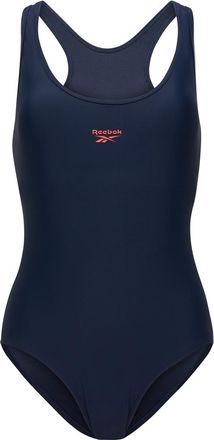 Reebok Badeanzug REEBOK Daisy, Damen, Gr. XS, N-Gr, navy rot, Obermaterial: 80% Polyamid, 20% Elasthan, Badeanz&uuml;ge Badeanzug, Cut-Out-Detail am R&uuml;cken