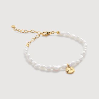 Monica Vinader Gold Capri Keshi Pearl Bracelet Pearl