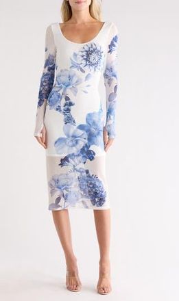 Alice & Olivia Delora Scoop Neck Midi Dress in Affection at Nordstrom Rack, Size 6