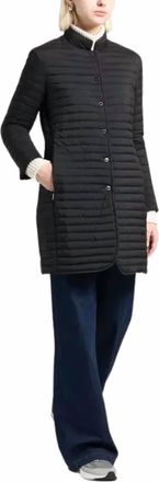 Moorer Long Padded Puffer Jacket In Nero