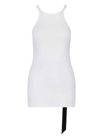 Rick Owens racer ribbed tank top - women - Cotton - M - White