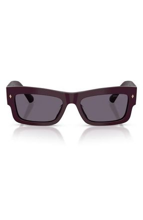 Jimmy Choo London 53mm Rectangular Sunglasses in Prune /Violet at Nordstrom