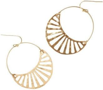 Matr Boomie Rajani Hoop Earrings - Crescent Disc in Gold at Nordstrom
