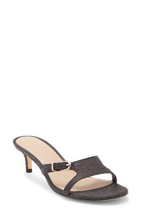 Stuart Weitzman Irene Slide Sandal in Black /Black at Nordstrom Rack, Size 10.5