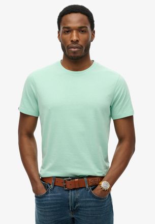 Superdry Rundhalsshirt SUPERDRY CLASSIC ESSENTIAL TEE, Herren, Gr. S, silber (spearmint light gr&uuml;n), Single Jersey, Obermaterial: 100% Baumwolle, unifarben, re