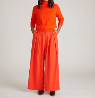 Universal Standard Renee Savvy Fine Knit Raglan Turtleneck Sweater In Poppy