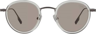Ermenegildo Zegna Brown Round Mens Sunglasses EZ0276 39E 46