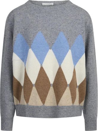 Ballantyne Jersey de cuello redondo Argyle - Knitwear - Mujer - Gris - XS