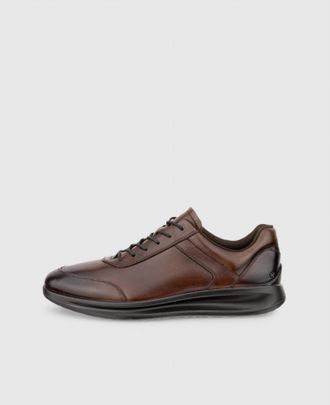 Ecco Mens Aquet Shoe In Cocoa Brown