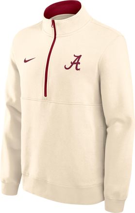 Nike Alabama Primetime Primary Logo Nike Mens College 1/2-Zip Crew in Brown | 02JW0C3BABN-G24