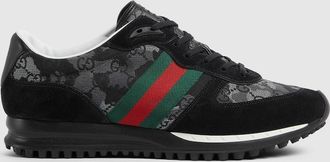 Gucci Mens Gucci Re-Motion Sneaker, Black, Leather