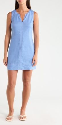 Tommy Bahama Palm-a-Dora Split Neck Bay Shift Dress in Blue Monday at Nordstrom, Size X-Large