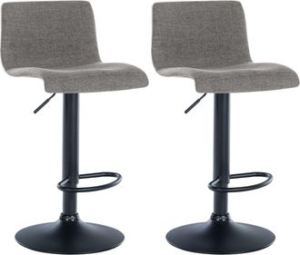Clp Clp - Set De 2 Taburetes De Bar Branford Gris Claro Tela