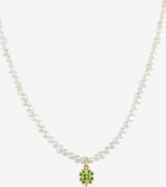 Roxanne First Perlenkette mit Tsavorit-Anhänger Baby Potato Clover
