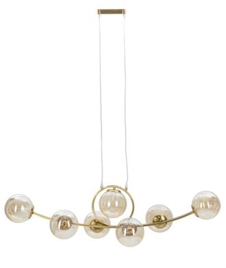 Mauro Ferretti L&aacute;mpara de ara&ntilde;a con 7 bolas de cristal cm 115x36x30