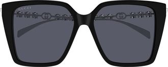 Gucci Sunglasses Gg1967 S 002 Silver/Black Women