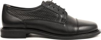 Sergio Moretti Zwarte Veterschoenen - Dames - Veterschoenen - Zwart - 37 EU - Leer - Schoenen