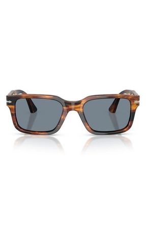 Persol 54mm Pilot Sunglasses in Striped Black /Brown at Nordstrom