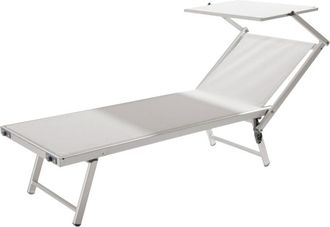 SIPA Sipa - Lettino diamante piscina mare giardino colore bianco reclinabile 38x186x61