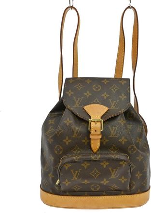 Louis Vuitton Vintage Montsouris Monogram Canvas Brown Canvas Backpack Bag (Pre-Owned)