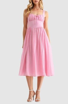 All in Favor Set-In Waist Midi Dress in Pink at Nordstrom Rack, Size X-Small