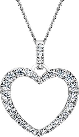 Created Brilliance Mable White Gold Lab Grown Diamond Heart Pendant