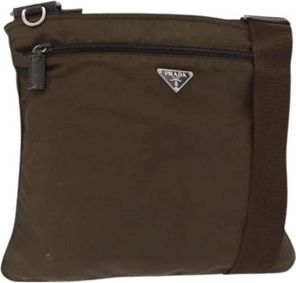 Prada Pre-owned Vintage Nylon Cross Body Bag - Dames - Vintage Schoudertas - Groen - ONE Size - Nylon - Vintage