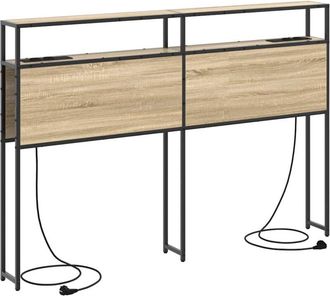 vidaXL Cabecera De Almacenamiento Con Cabecera Roble Sonoma 150 Cm Vidaxl