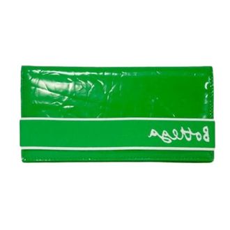Bottega Veneta Pre-owned Wallets, male, Green, Size: ONE SIZE Pre-owned Logo Band Calf Leather Long Wallet