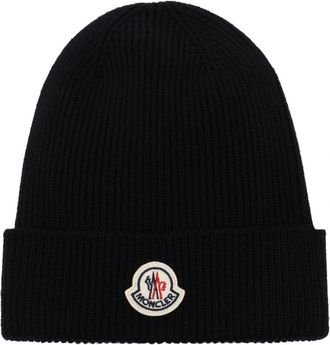 Moncler CLASSIC ARCHIVE LOGO HAT Size: OS, colour: BLACK