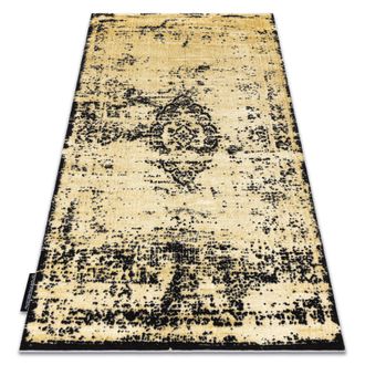 RugsX Rugsx - Alfombra De Luxe Moderna 2083 Ornamento Vintage - Structural Oro / Gris Yellow 240x340 Cm