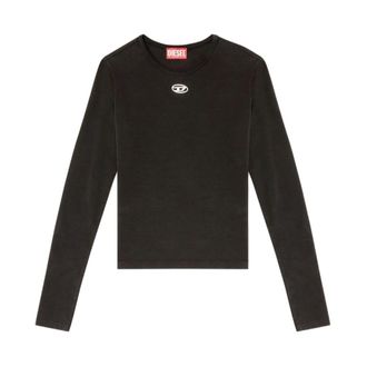 Diesel Dames, Tops, Zwart, Maat: XS Katoen