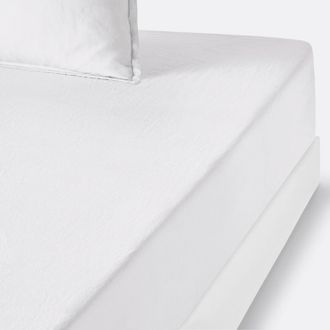 La Redoute Interieurs Hoeslaken in gewassen linnen, omslag 35 cm, Linot